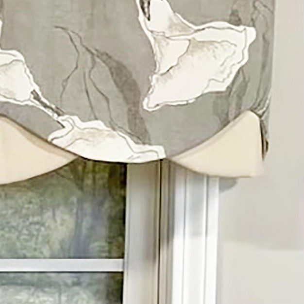 Calla Petticoat Valance 3in Rod Pocket Contrast Bottom Fabric 50in X 15in By Rlf Home