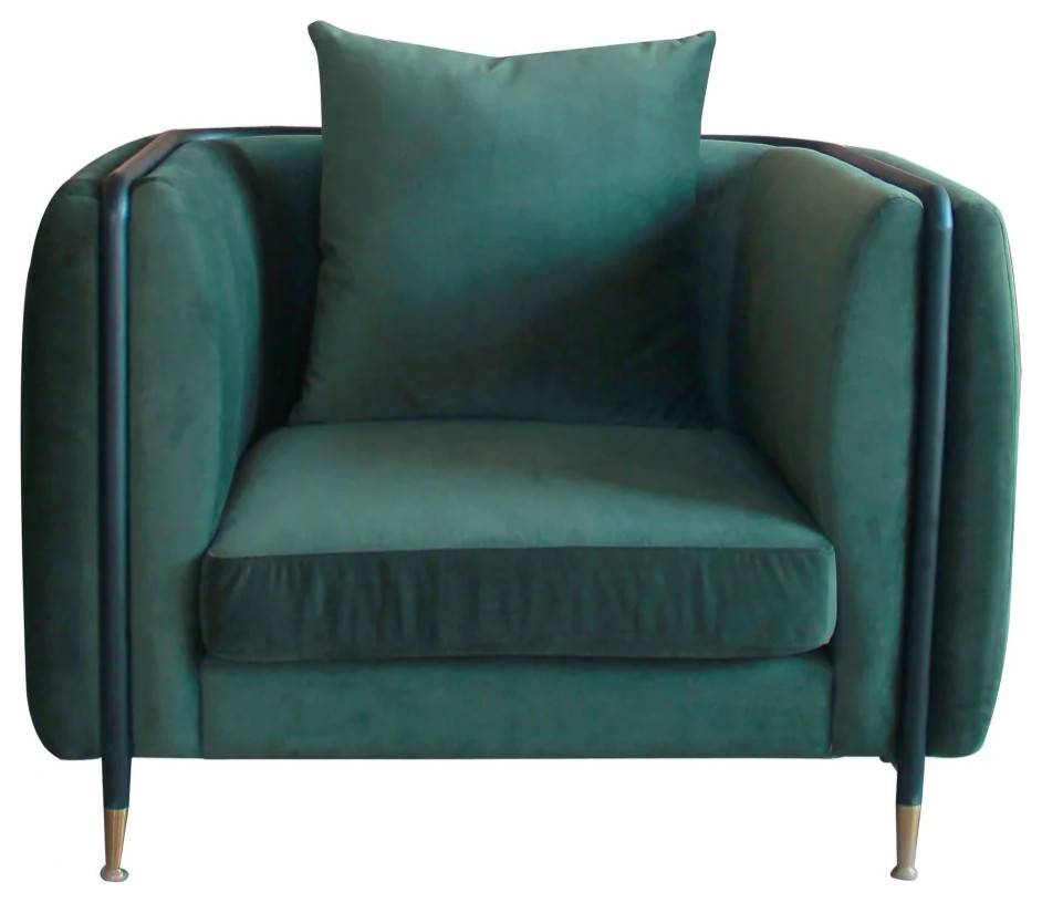 Sherri Modern Dark Green Jade Accent Chair   Midcentury   Armchairs And Accent Chairs   by V.S.D Furniture  Houzz