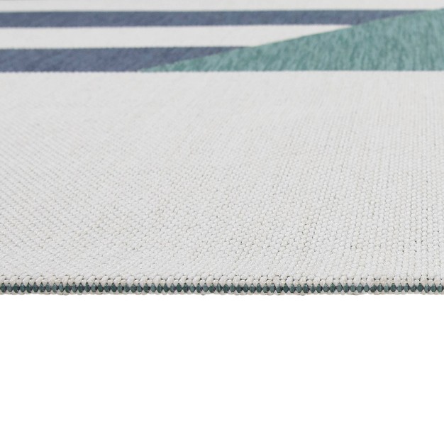 5 x27 3 quot x7 x27 Preppy Diagonal Outdoor Rug Blue