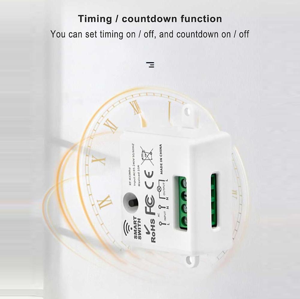 Wifi Mini Switch Tuya Smart Life App Push Button Light Switch Rf 433mhz Wall Panel Diy Relay