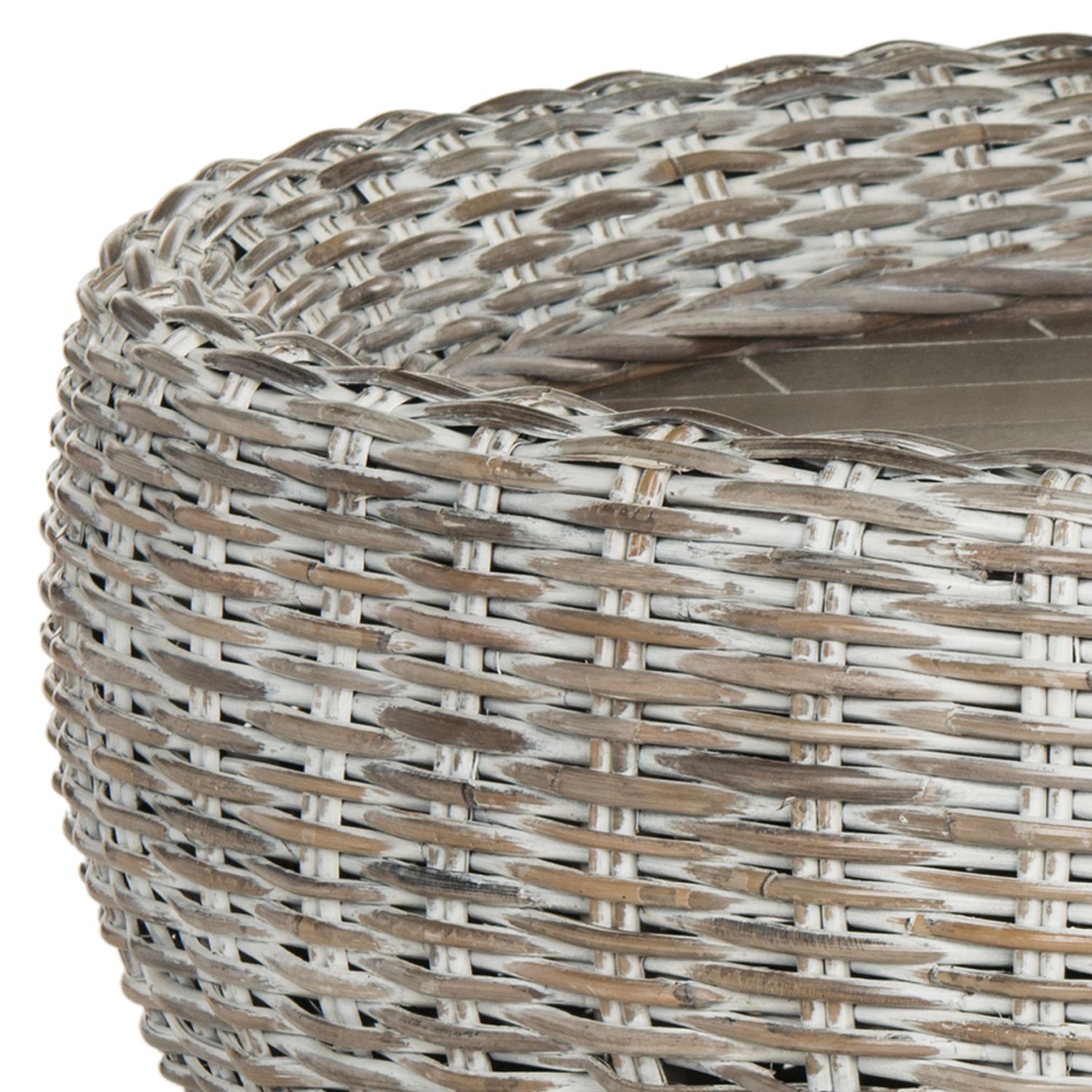 Safavieh Washed Round Wicker Coffee Table