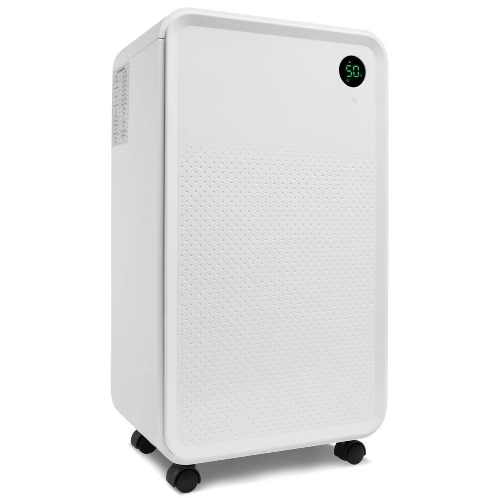 30 pt. 3000 sq.ft. Auto or Manual Drain Dehumidifier in. White with 2L Water Tank jinxDHMDFR1