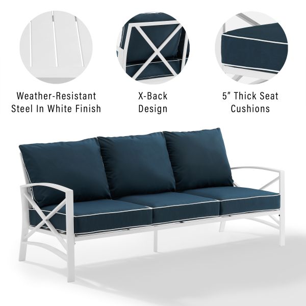 Kaplan Outdoor Metal Sofa