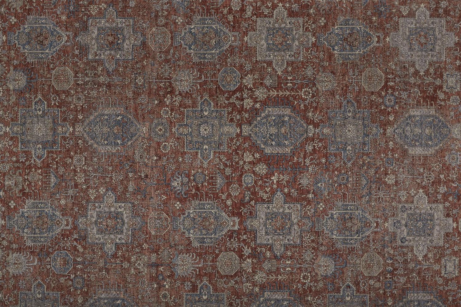 Gilford Rust and Blue Rug by BD Fine