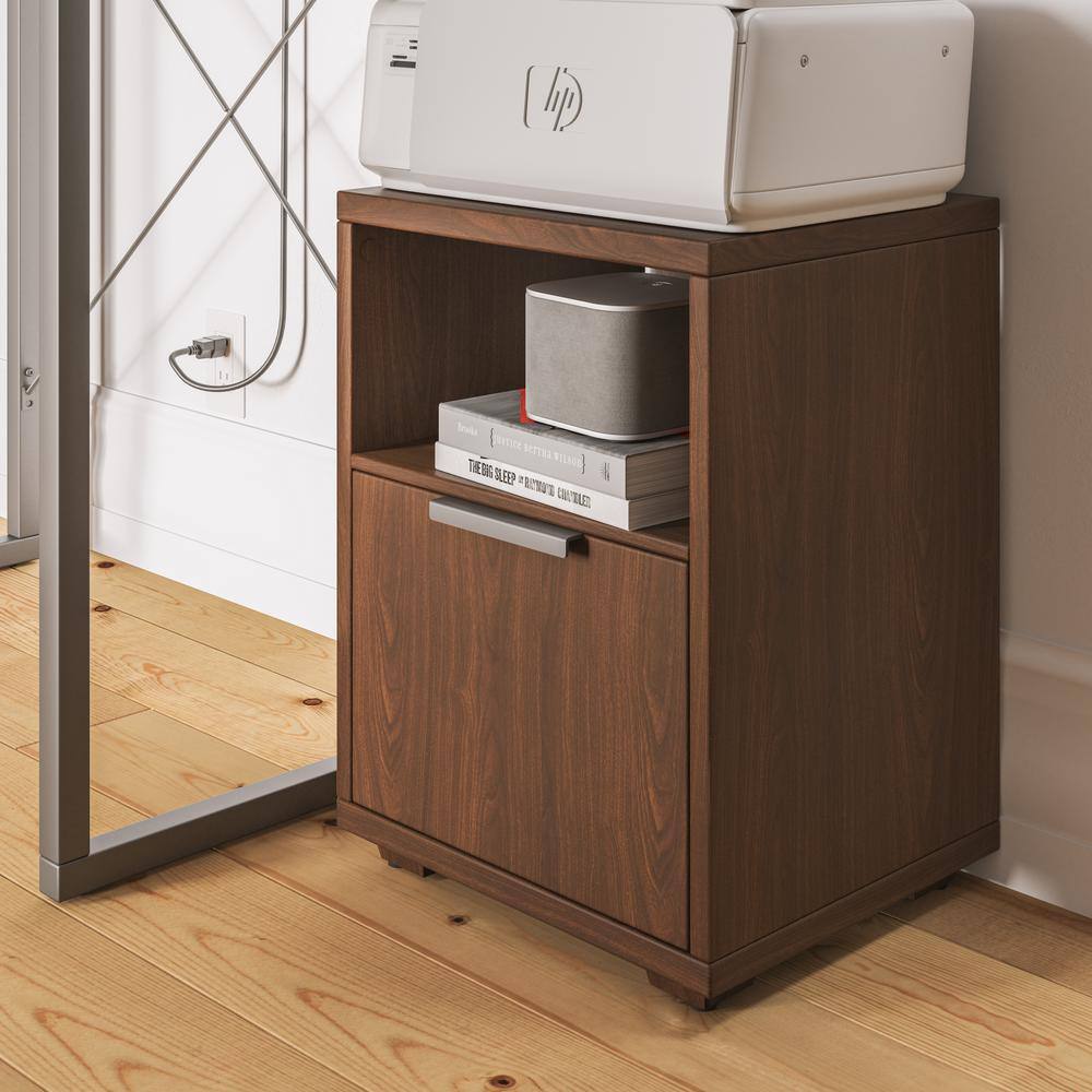 HomeStyles Merge Brown Walnut Personal Storage File Cabinet 5450-01