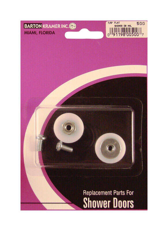 Barton Kramer 7/8 in. D X 1/4 in. L Nylon/Plastic Shower Door Wheel 2 pk