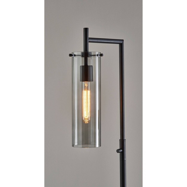 1 light Dalton Floor Lamp Black includes Light Bulb Adesso