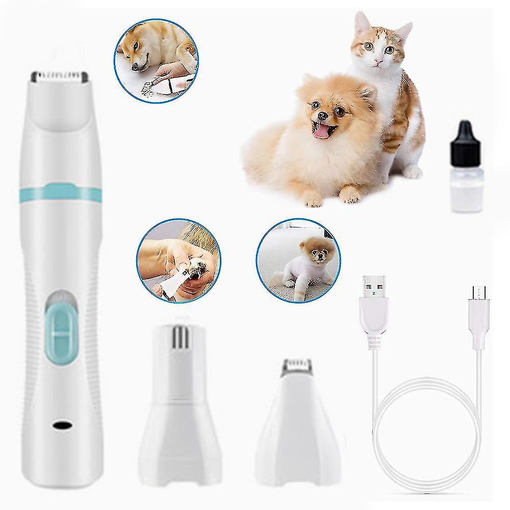 Dog Grinder D - 3 In 1 Funct Electric Dog Recharable Pet Trimmer Ging Smoothing For S Medium Lar