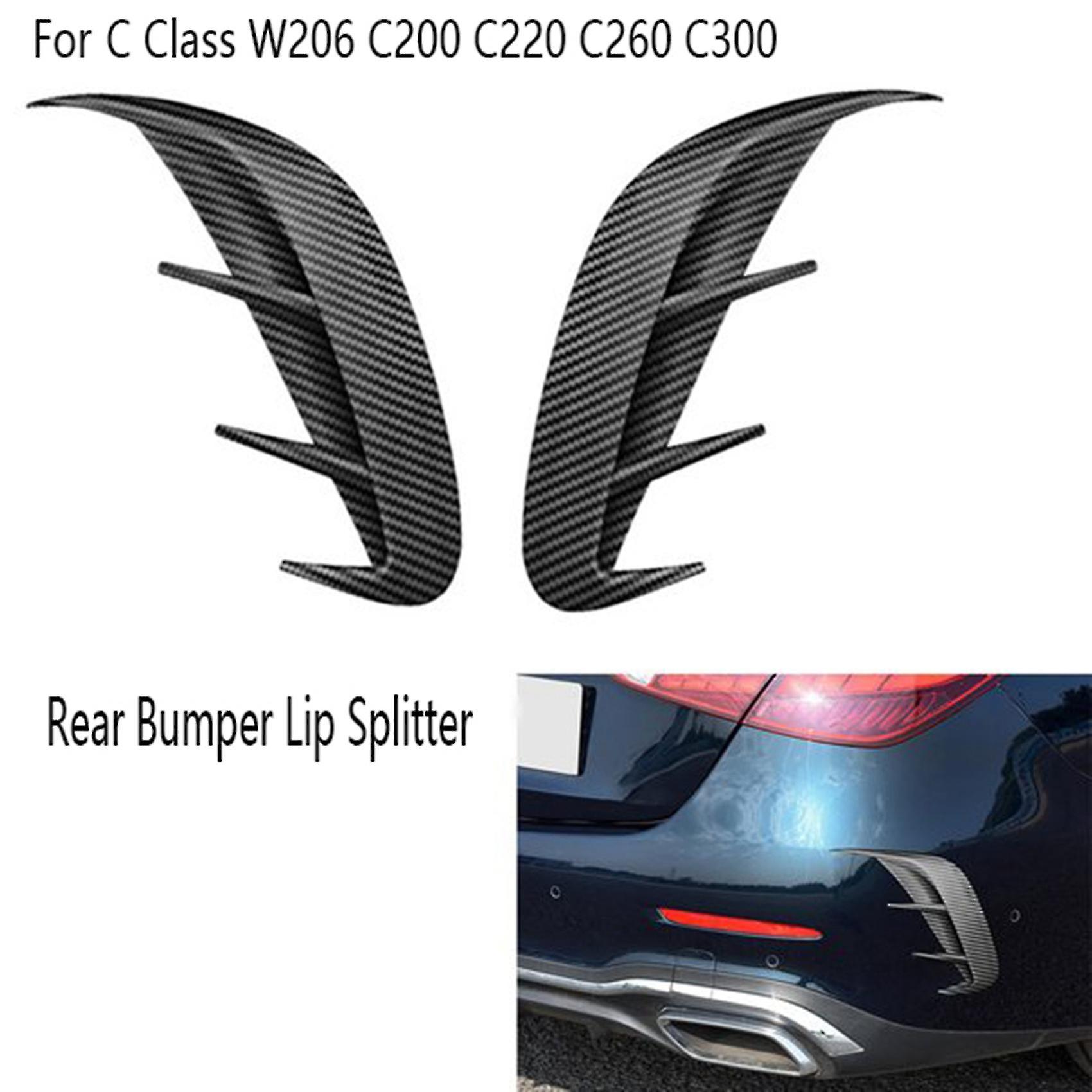 Carbon Fiber Rear Bumper Lip Splitter Spoiler Outlet Trim Cover For C Class W206 C200 C220 C260 C30