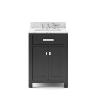 Water Creation 24 in. Vanity in Espresso with Marble Vanity Top in Carrara White Madison 24E