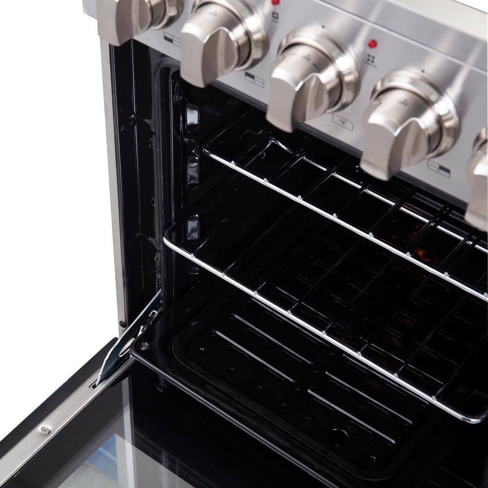 Forno Pallerano 20 in. Electric Range 4 Burners Stainless Steel FFSEL6052-20