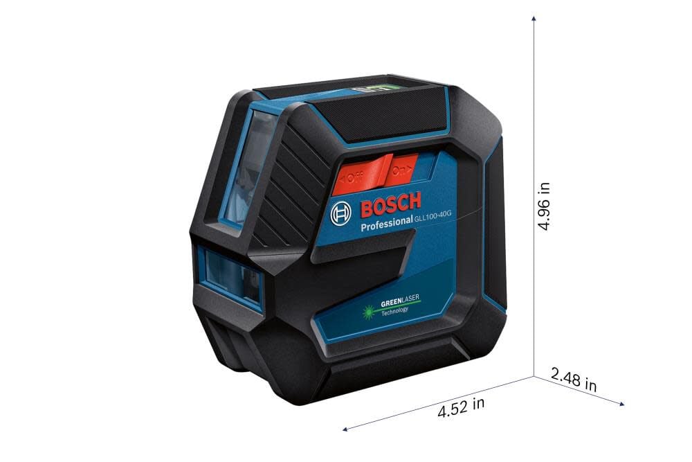 Bosch Green Beam Self Leveling Cross Line Laser Reconditioned GLL100-40G-RT from Bosch