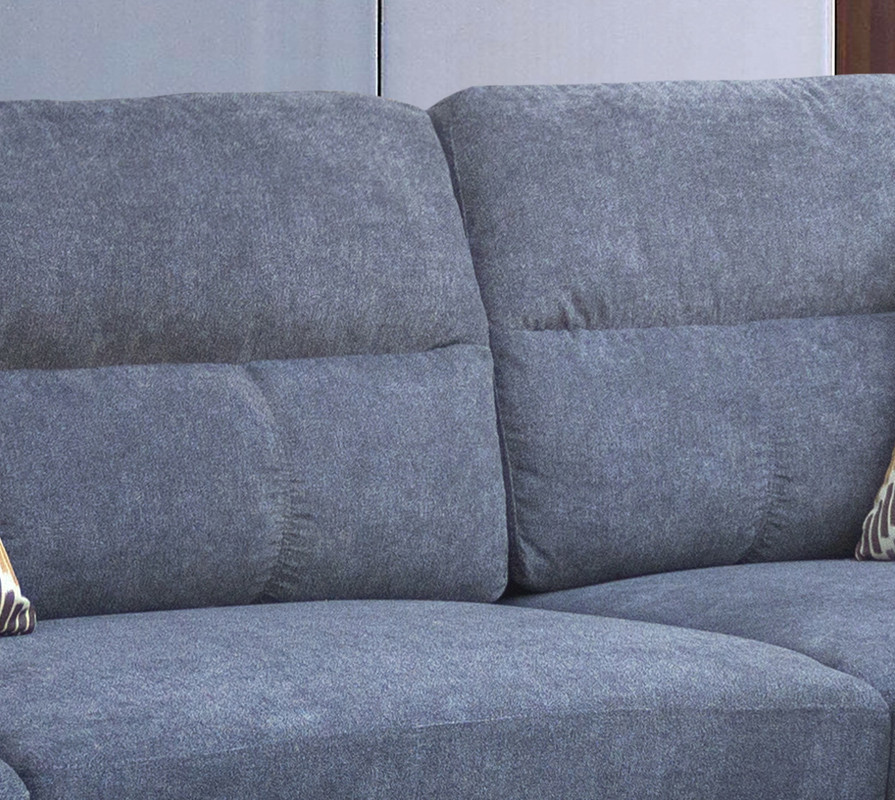 Diego Fabric Sectional Sofa With Right Facing Chaise  Storage Ottoman   Transitional   Sectional Sofas   by Lilola Home  Houzz