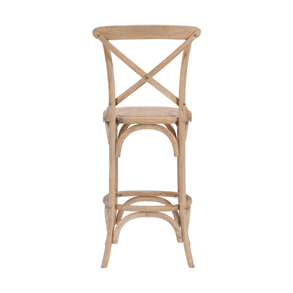 Delilah Rustic Cross Back Bar Stool