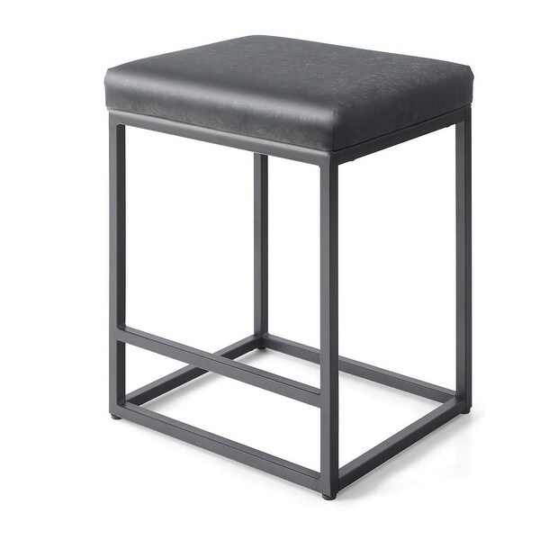 PHI VILLA 24''/ 30'' Height Metal Frame Modern Square Barstool