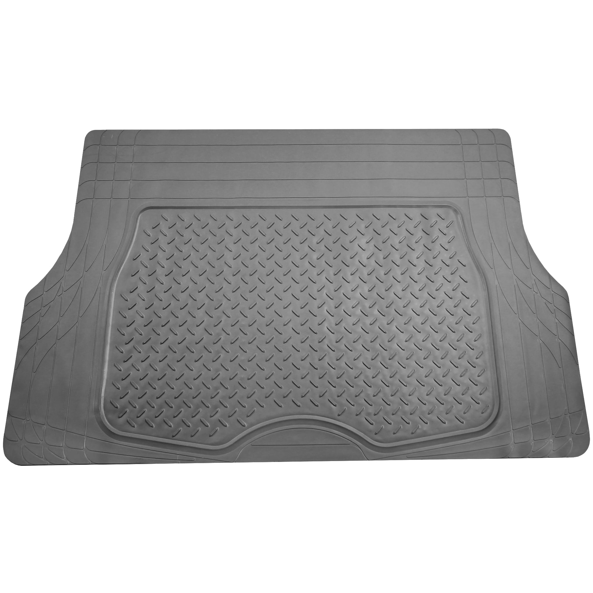 FH Group Premium Trimmable Vinyl Trunk Liner / Cargo Mat For Auto Sedan SUV Van， Gray