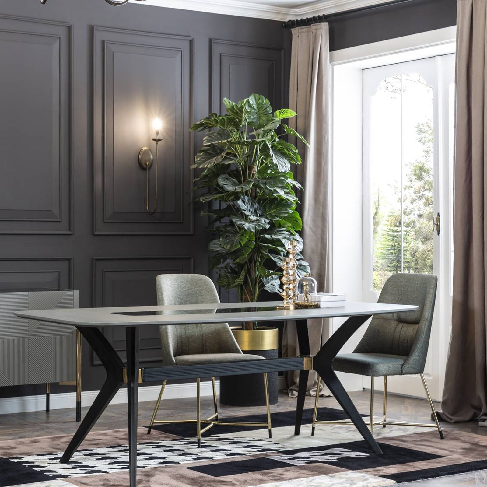 Grey Dining Table  Diva015-Dt