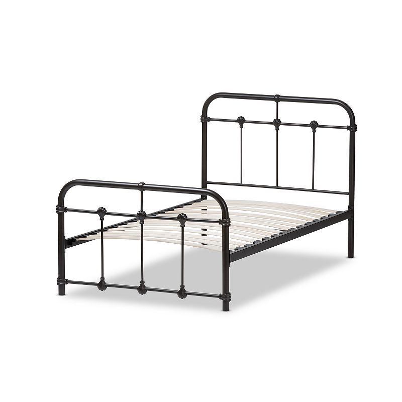 Baxton Studio Mandy Industrial Platform Twin Bed