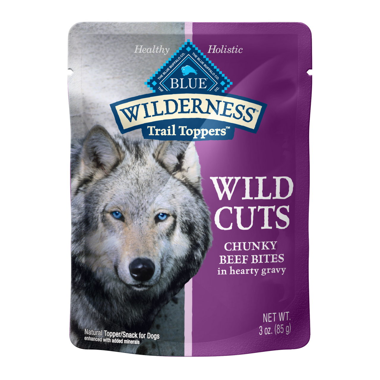 Blue Buffalo Wilderness Wild Cuts Chunky Beef Trail Toppers， 3 Oz. Bag