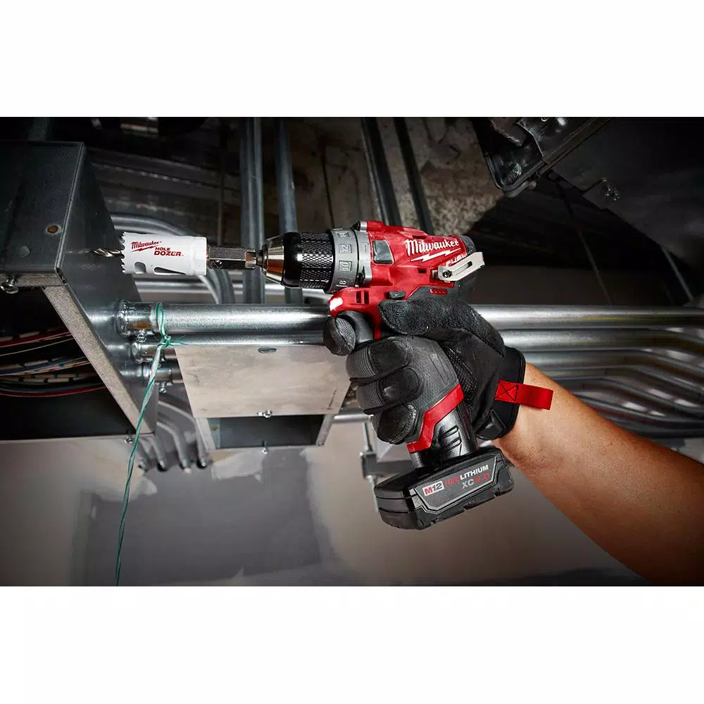 Milwaukee M12 FUEL 12-Volt Li-Ion Brushless Cordless Hammer Drill/Impact Driver Combo Kit with 3/8 in. Ratchet and Inflator (2-Tool) and#8211; XDC Depot