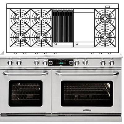 Capital 60-inch Freestanding Dual-Fuel Range COB604BG2-N