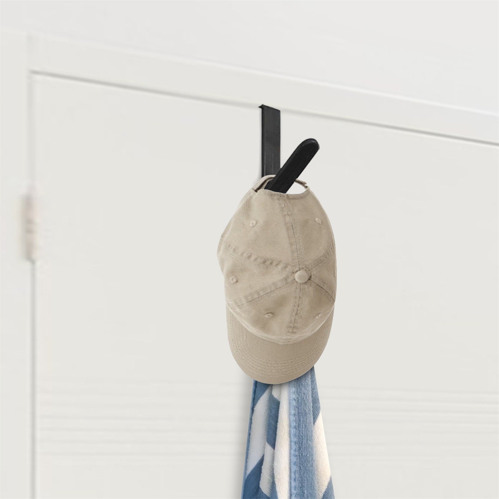 VOSS Over The Door Hook Hanger | 5-Hook Heavy-Duty Organizer Rack For Coats， Hats