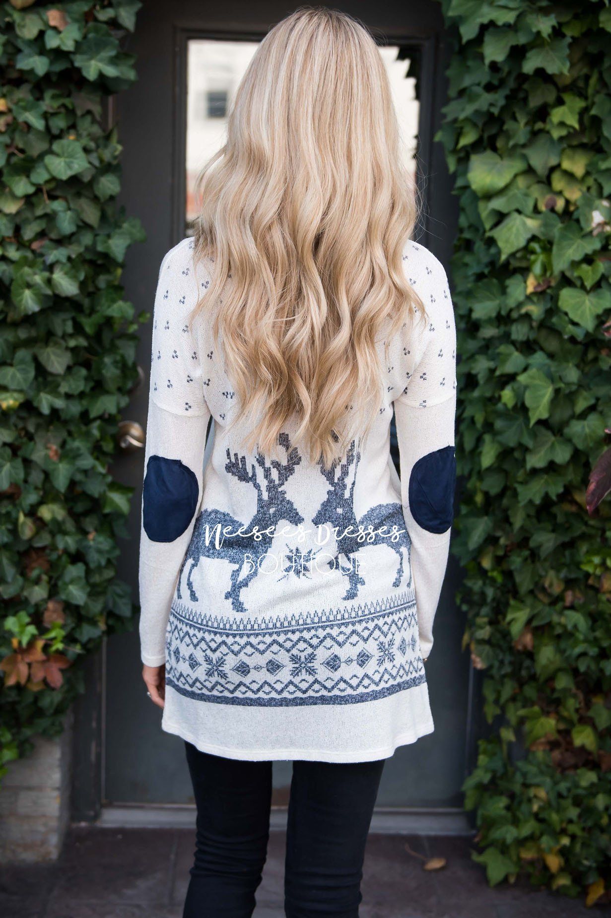 Reindeer Elbow Patch Tunic