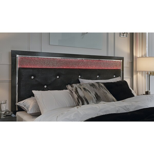 Signature Design by Ashley Kaydell Black/Gray Upholstered Panel Headboard - - 37033725