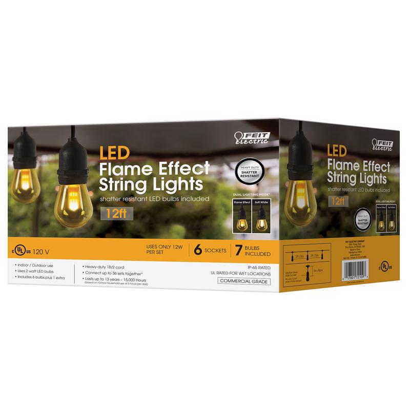 STRING LIGHTS AMBER 12'