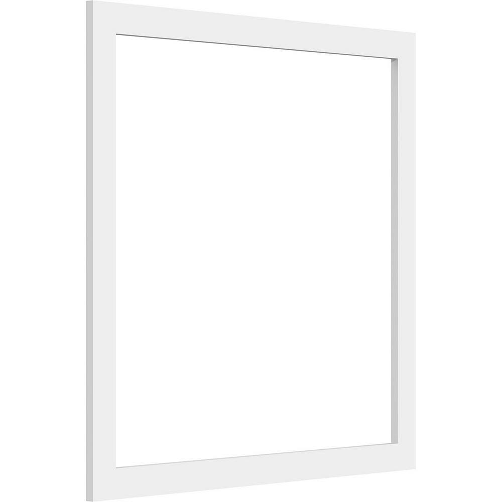 Ekena Millwork 38 in. x 24 in. x 24 in. Prescott White PVC Decorative Wall Panel (2-Piece) WALP24X24X037PRE