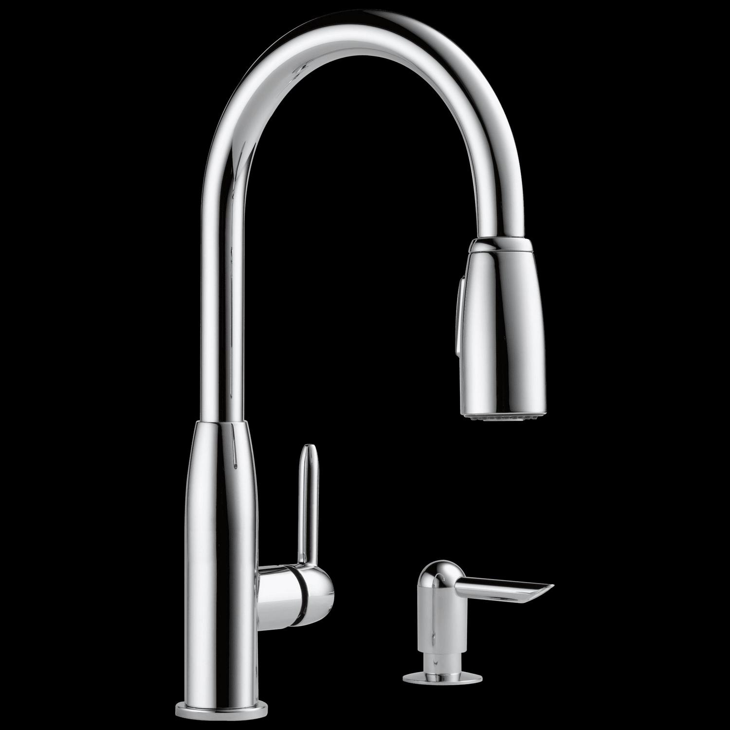 Peerless Core Kitchen Single Handle Pull-Down Faucet in Chrome P88103LF-SD-L