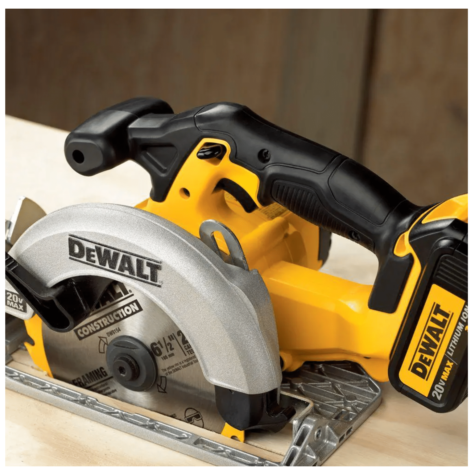 Dewalt 20-Volt Max Cordless 6-1/2 in. Circular Saw with (2) 20-Volt Batteries 5.0Ah and Charger (DCB2052CKW391B)