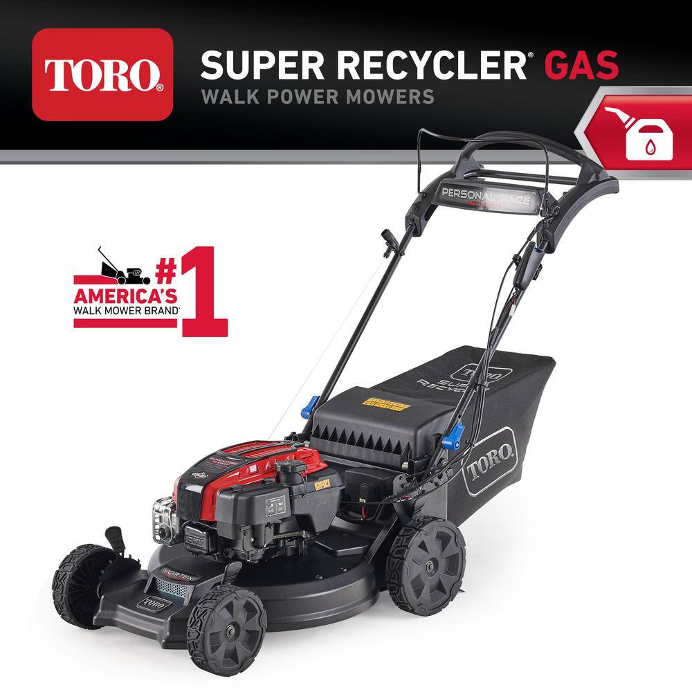 Toro 21 in. Super Recycler Personal Pace SmartStow 190cc BriggsStratton Electric Start Self Propelled Walk Behind Lawn Mower 21564