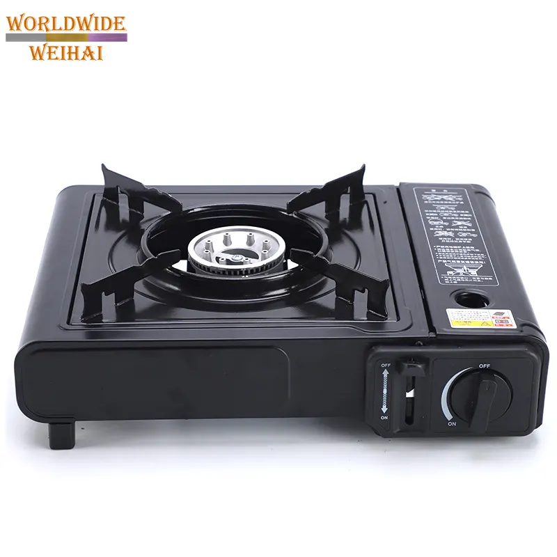 2 Burner Double with 220g Portable Camping Auto Ignition Butane Bbq Gas Hose Burner Stove Outdoor for Sale Automatic One piece