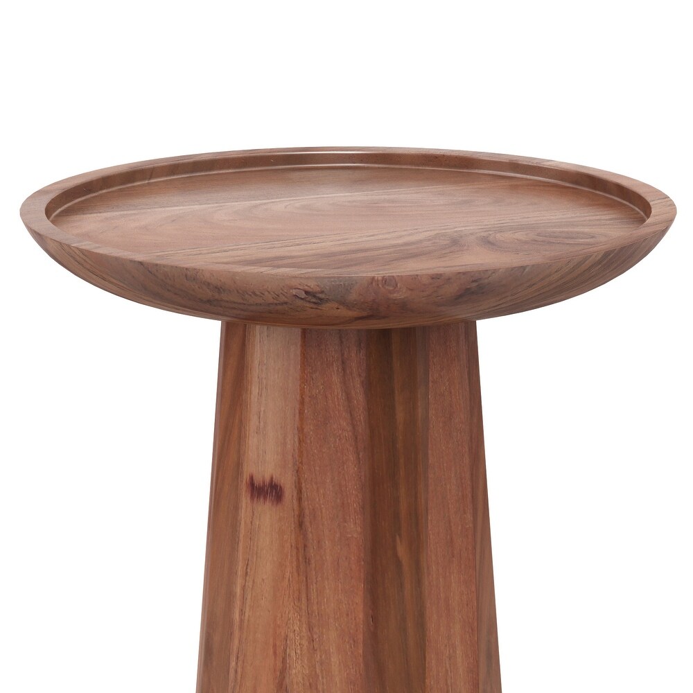 WYNDENHALL Kimball SOLID WOOD 13 inch Wide Round Contemporary Wooden Accent Table