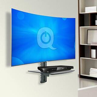 QualGear Universal Single Shelf Wall Mount for AV Components Black QG-DB-001-BLK