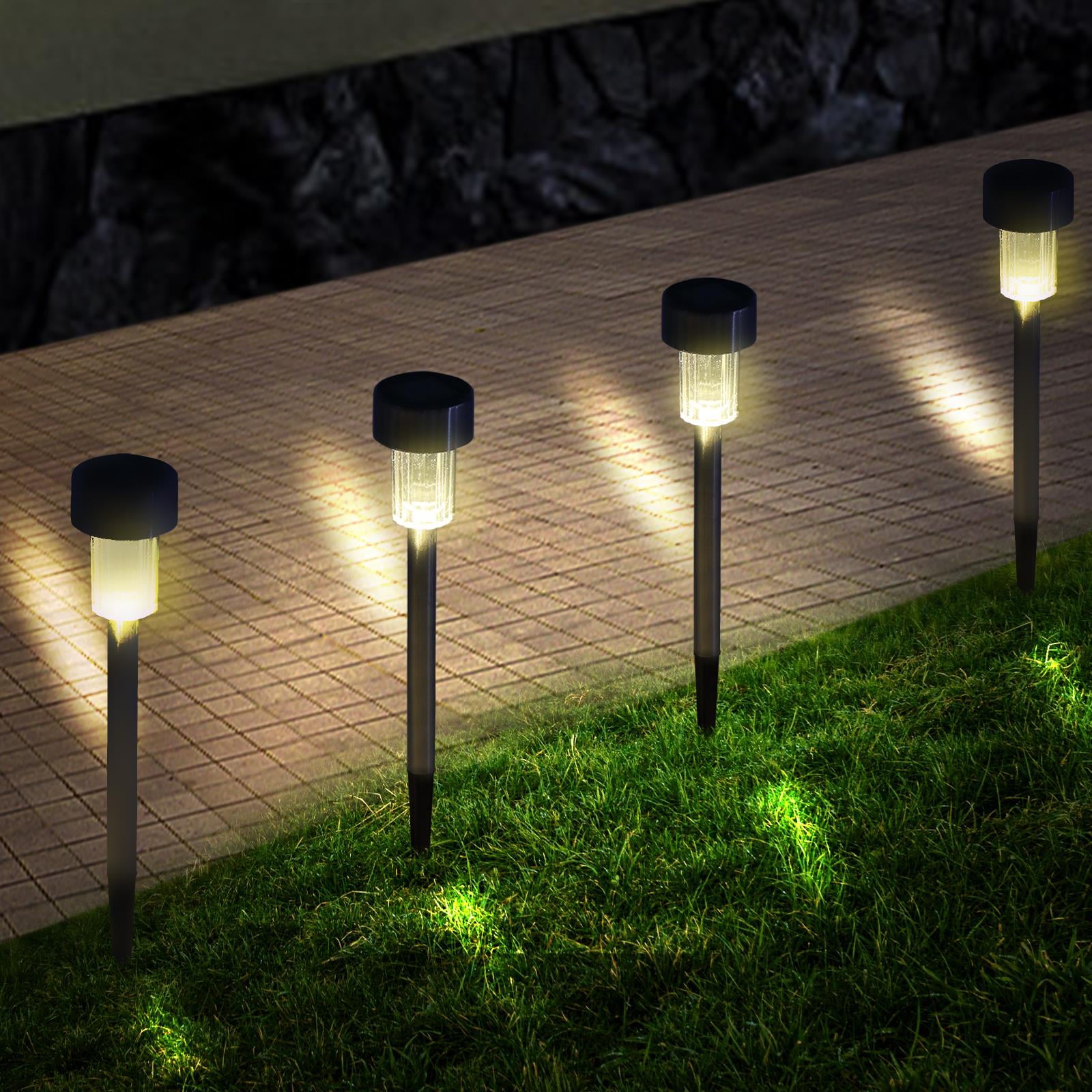 Winado 24 Pack Stainless Steel LED Solar Energy Light for Lawn Garden