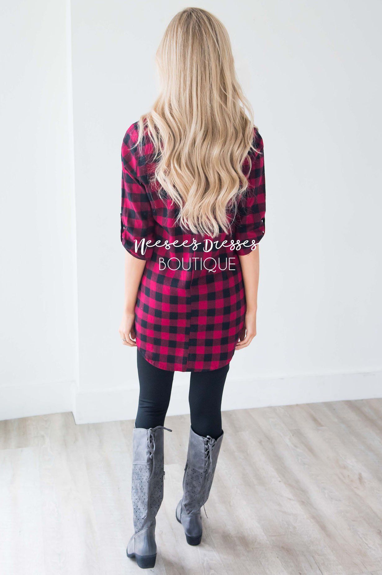 Cute in Plaid Flannel Tunic