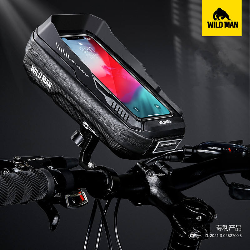 WILD MAN Hard Shell Plastic Holder Mobile Phone Screen Touch Cycling Bag XT3S Customized Waterproof Bike Bag