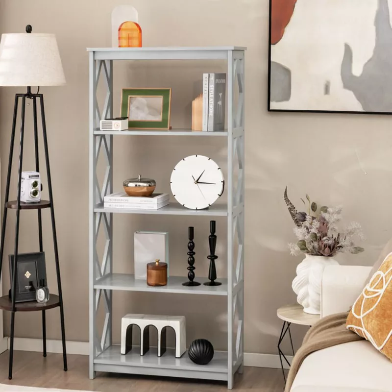 Hivago 5-Tier Modern Freestanding Bookcase with Open Shelves