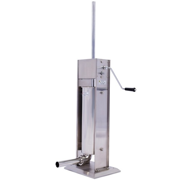 0.8-Gallon Stainless Steel Commercial Dual Speed Vertical Sausage Maker Meat Filler with 4 Stuffing Tubes - - 38053124