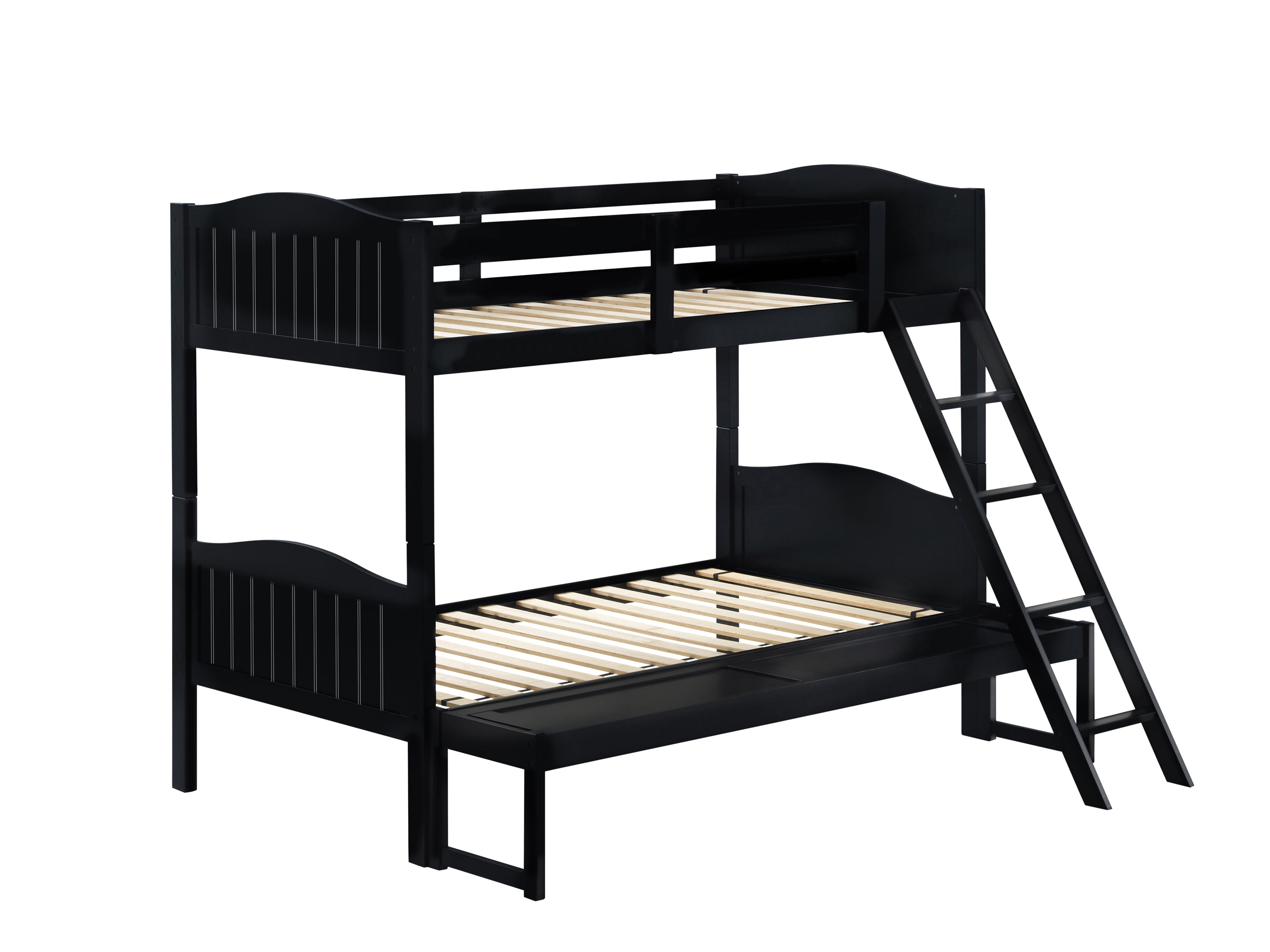 Arlo Twin Over Full Bunk Bed With Ladder Black-405054BLK