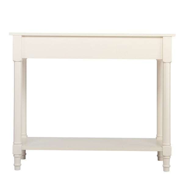 2-Tier Console Table with 2 Drawers， Sofa Table with Storage Shelves