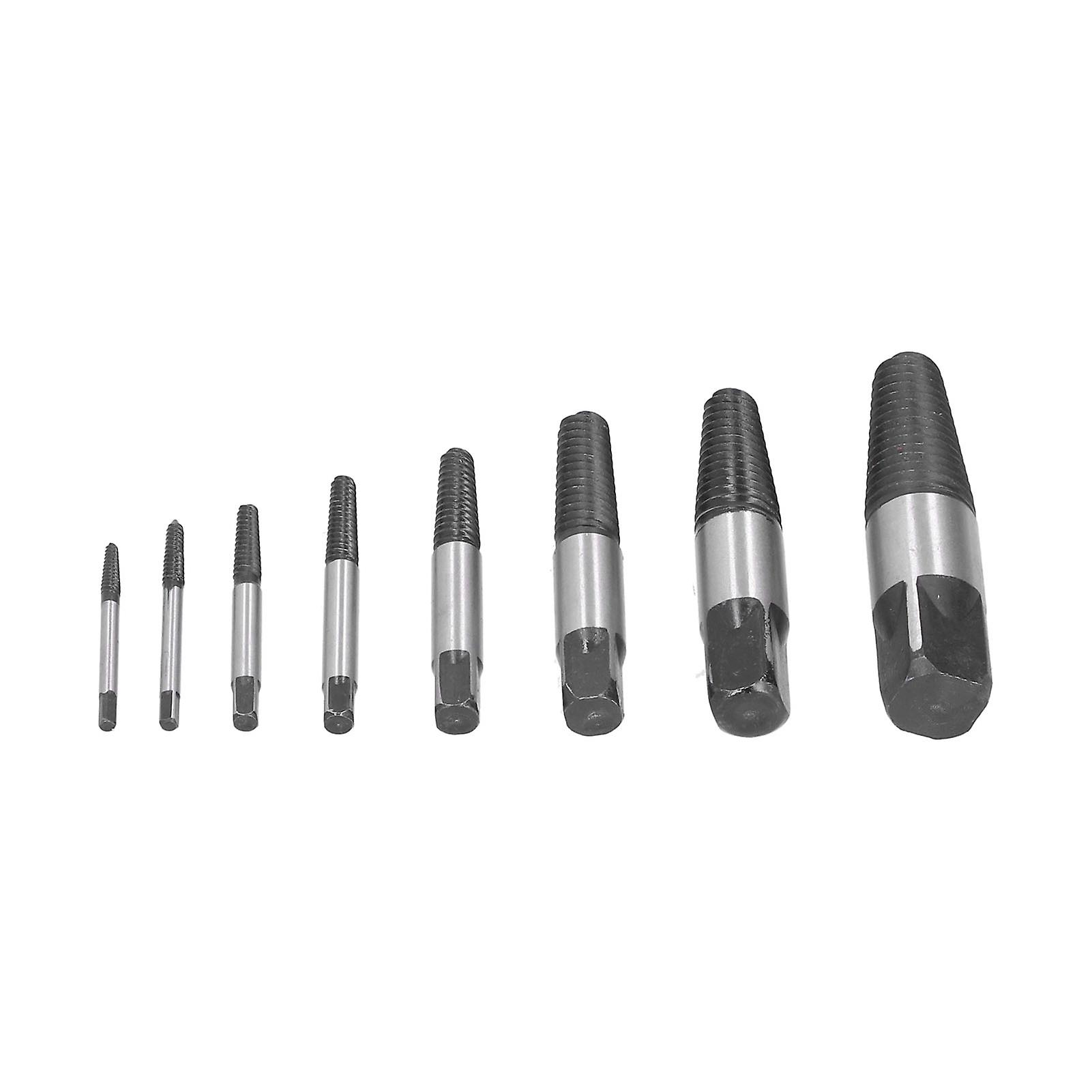 8 Pcs Screw Extractor Set Carbon Steel Easy Out Damaged Screw Extractor Kit With Storage Case For Broken Bolts