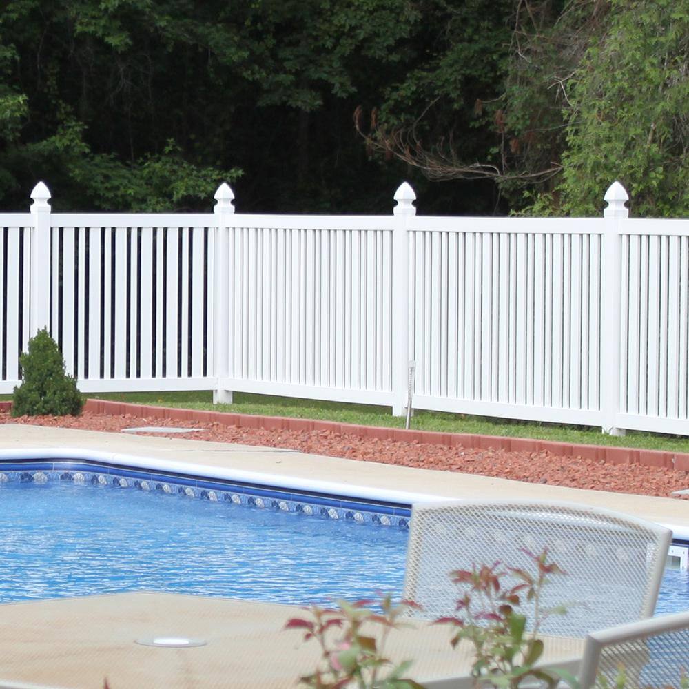 Weatherables Sarasota 4 ft. H x 6 ft. W White Vinyl Pool Fence Panel PWPO-ALTNR-4x6