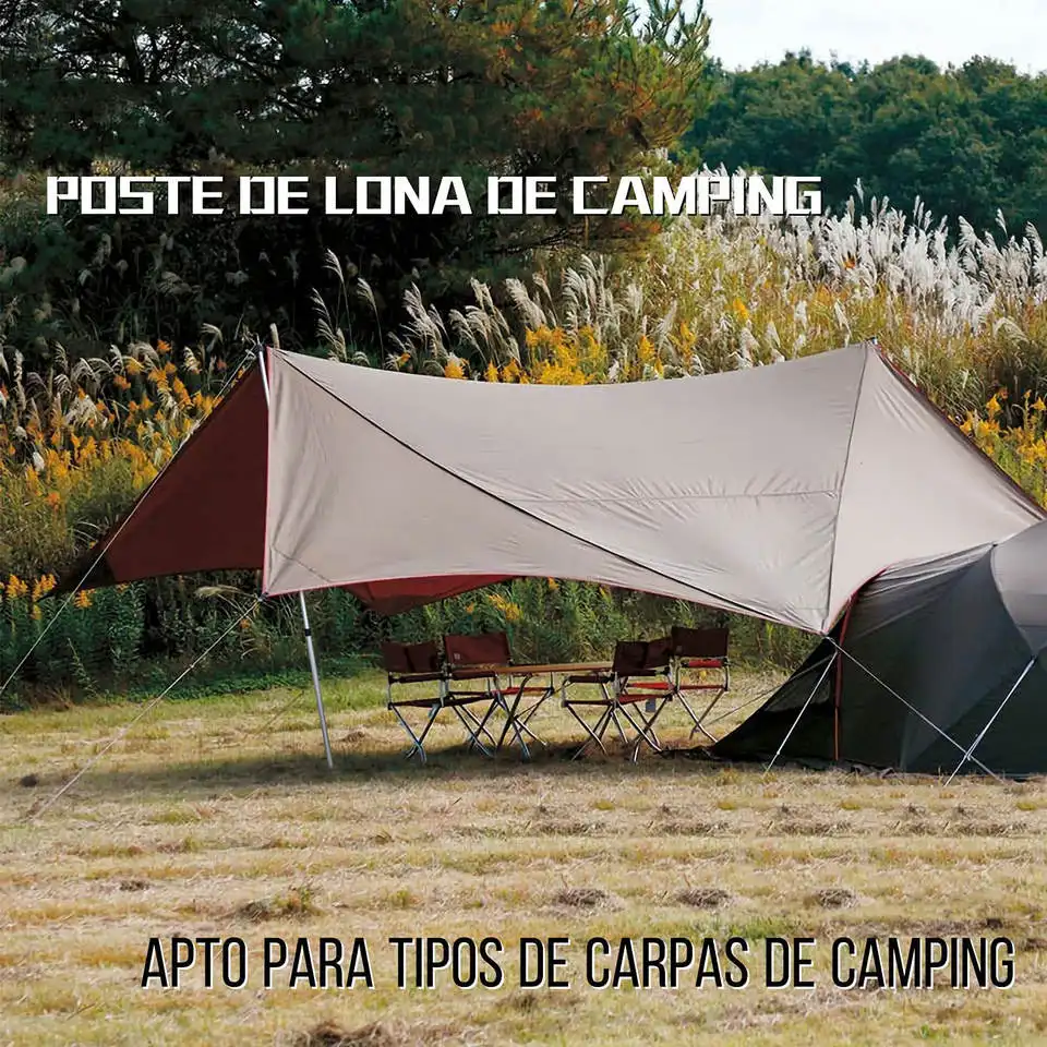 Thicken Aluminum oy Tarp Pole Adjustable Tent Support Rods Beach Shelter Tarp Awning Pole Poles for Camping Hiking Tent