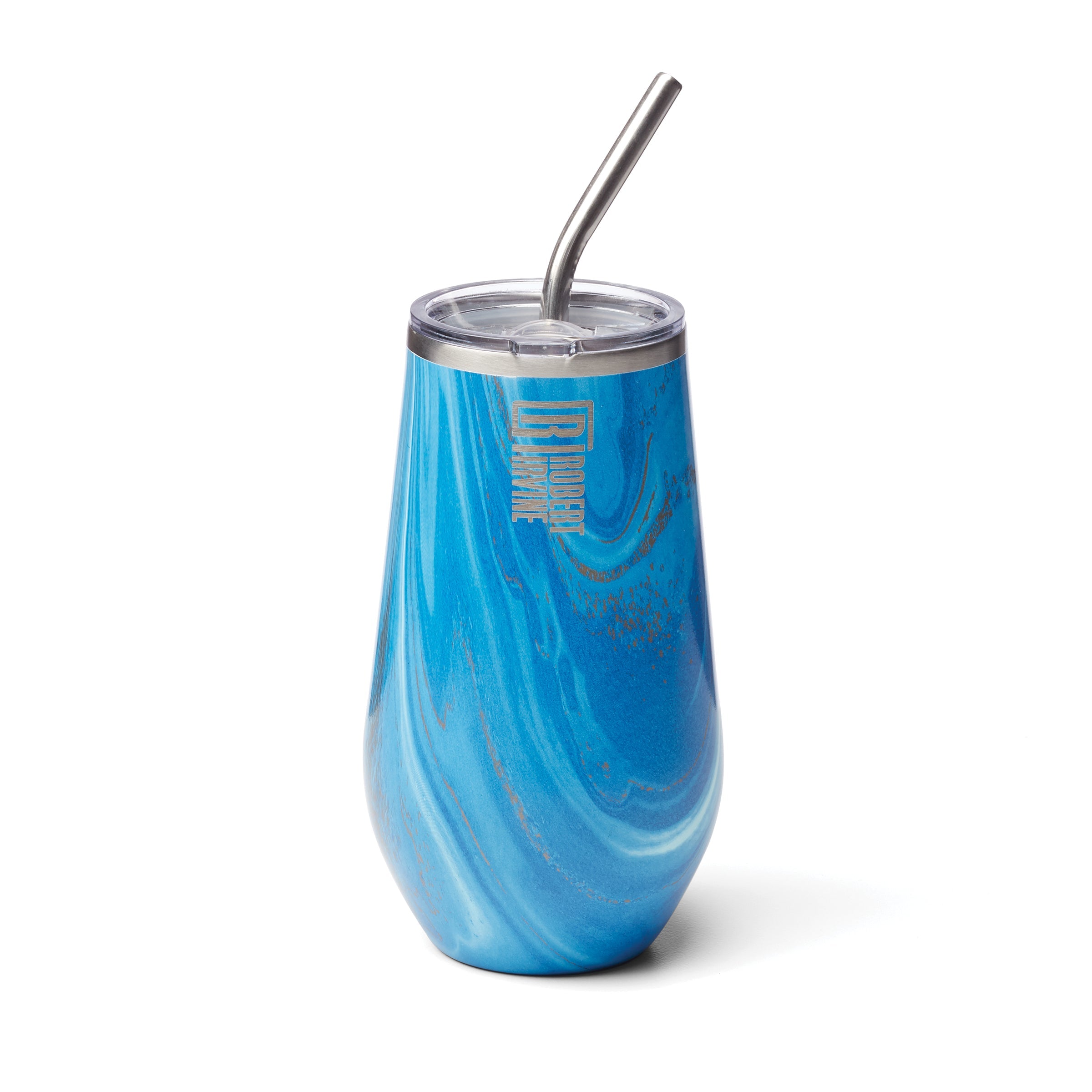 Robert Irvine 16 Oz Blue Geo Wine Tumbler