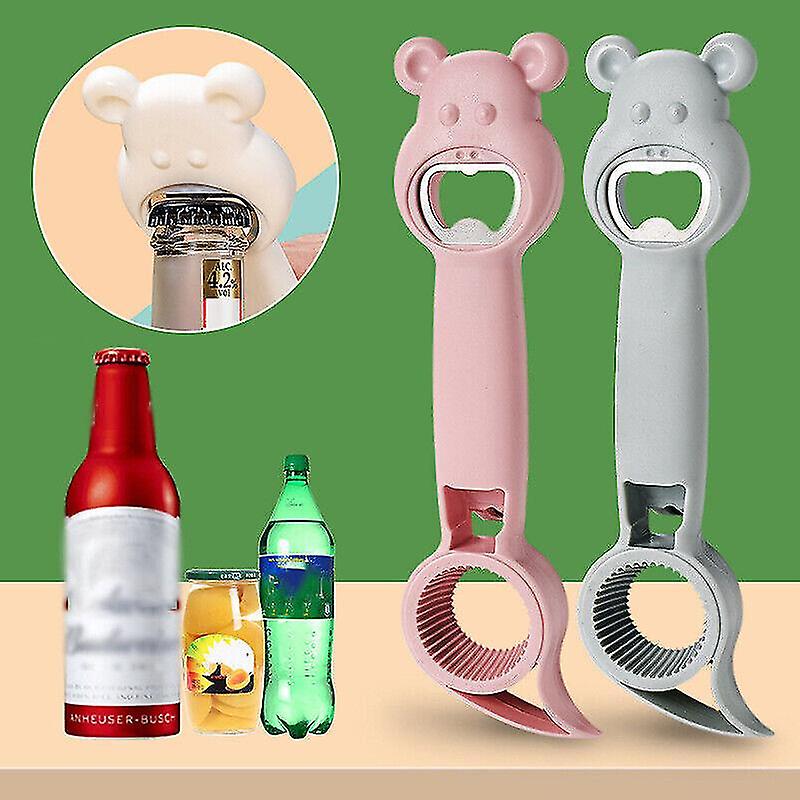 4 In 1 Bottle Opener Multifunction Jar Can Beer Bottle Opener Stainless Steel