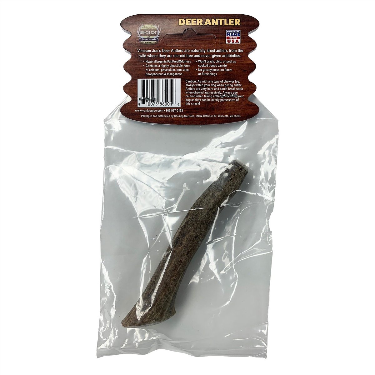 Venison Joe's Deer Antler Dog Treat， Medium