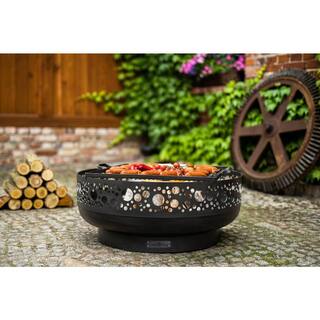 Good Directions Cook King 111283 Boston Fire Pit 31.5 in. Dia Laser Cut Design Wood Burning Fire Pit 111283